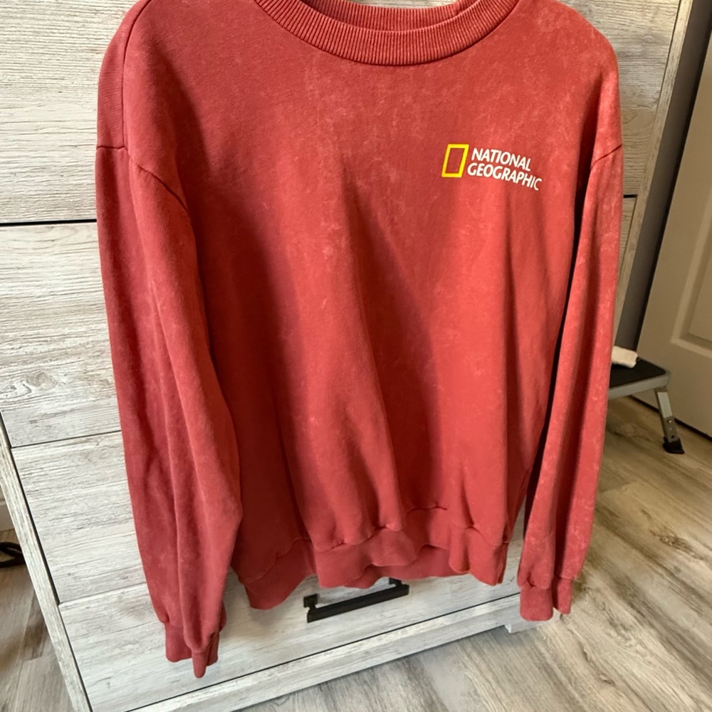 National Geographic Brick Red Crewneck Sweater
